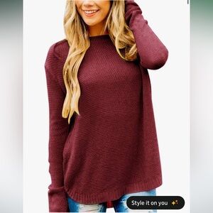 Burgundy Sweater